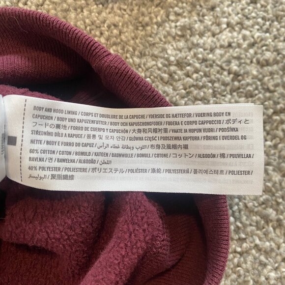 Abercrombie Fitch Pullover Hoodie Sweater Striped Maroon Size XL - Picture 8 of 8